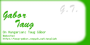 gabor taug business card